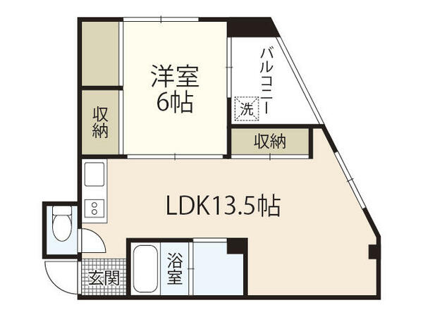 第一堀田ビル 0402｜広島県広島市西区西観音町(賃貸マンション1LDK・4階・40.76㎡)の写真 その2