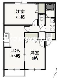 メゾンラフィネすずらん｜岡山県備前市伊部(賃貸アパート2LDK・2階・50.92㎡)の写真 その2