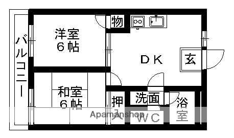 カトーハイツ｜愛知県瀬戸市川西町１丁目(賃貸マンション2DK・3階・43.70㎡)の写真 その2