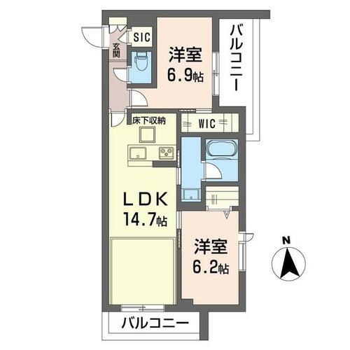 同じ建物の物件間取り写真 - ID:213108498458