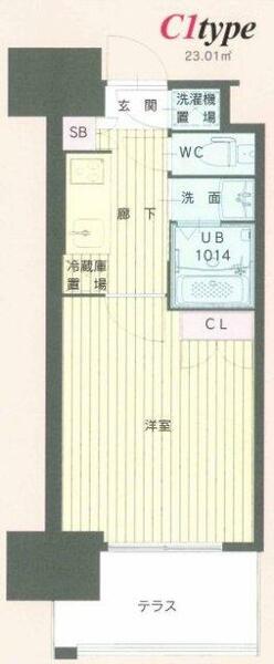 福岡県福岡市中央区高砂１丁目(賃貸マンション1K・10階・23.01㎡)の写真 その2