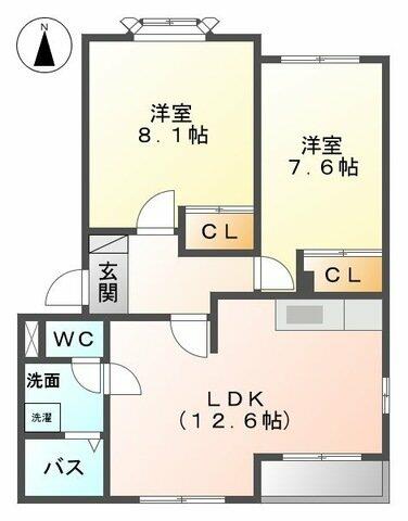 三思館 201｜愛知県知多郡東浦町大字緒川字屋敷壱区(賃貸アパート2LDK・2階・61.40㎡)の写真 その2