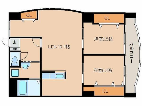 奈良県橿原市内膳町５丁目(賃貸マンション2LDK・5階・75.00㎡)の写真 その2