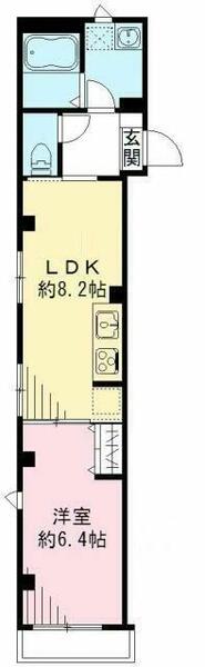 東京都台東区竜泉３丁目(賃貸マンション1LDK・2階・34.98㎡)の写真 その2