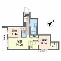 エルモーサ 0102 ｜ 滋賀県栗東市小柿９丁目（賃貸マンション2LDK・1階・64.48㎡） その2