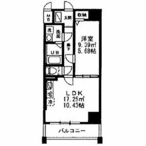 モアナレジデンス 502｜千葉県柏市旭町１丁目(賃貸マンション1LDK・1階・40.63㎡)の写真 その2