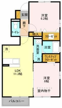 埼玉県春日部市緑町３丁目(賃貸アパート2LDK・1階・52.81㎡)の写真 その2