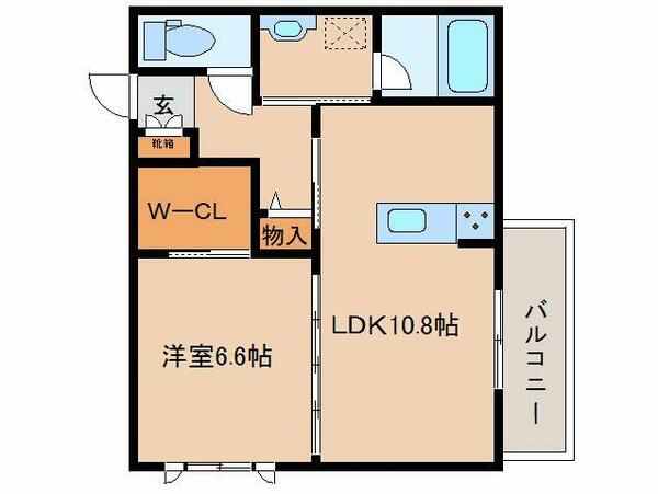 奈良県大和高田市礒野南町(賃貸マンション1LDK・2階・46.05㎡)の写真 その2