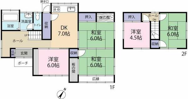 部屋数が多く大家族でもお住まいいただけます。