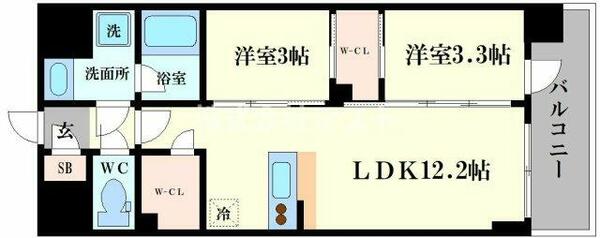 セレニテフラン難波 804｜大阪府大阪市浪速区桜川１丁目(賃貸マンション2LDK・8階・42.72㎡)の写真 その2