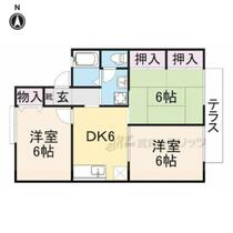 桑の実ハッピィハウス 103 ｜ 奈良県葛城市南道穗（賃貸アパート3DK・1階・53.46㎡） その2