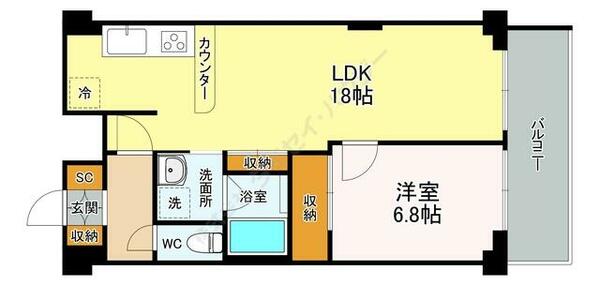 アソシエール大倉山｜神奈川県横浜市港北区大豆戸町(賃貸マンション1LDK・1階・55.81㎡)の写真 その2