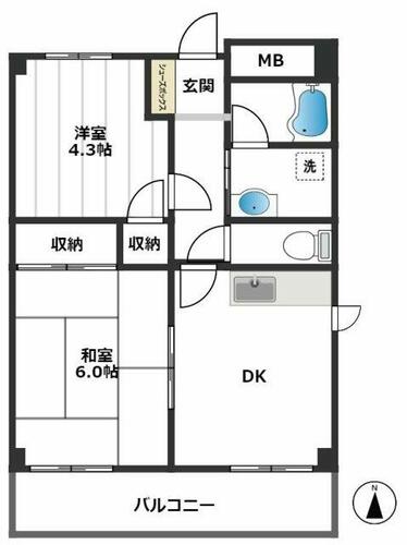 同じ建物の物件間取り写真 - ID:213102301058