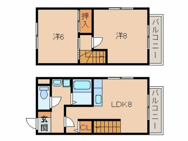 シティアーク北新｜和歌山県和歌山市北新金屋丁(賃貸マンション2LDK・8階・55.08㎡)の写真 その2