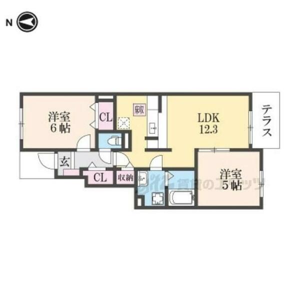 サンアムール 101｜奈良県吉野郡大淀町大字桧垣本(賃貸アパート2LDK・1階・51.90㎡)の写真 その2