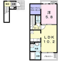 ベル　ルミエール 204 ｜ 埼玉県熊谷市佐谷田（賃貸アパート1LDK・2階・43.80㎡） その2