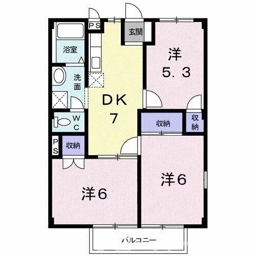 フェリス屋島Ⅱ 201｜香川県高松市屋島東町(賃貸アパート3DK・2階・52.17㎡)の写真 その2