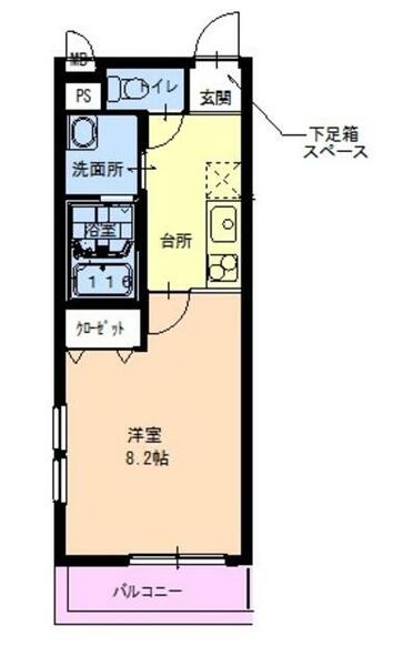 兵庫県尼崎市北城内(賃貸アパート1K・2階・27.20㎡)の写真 その2