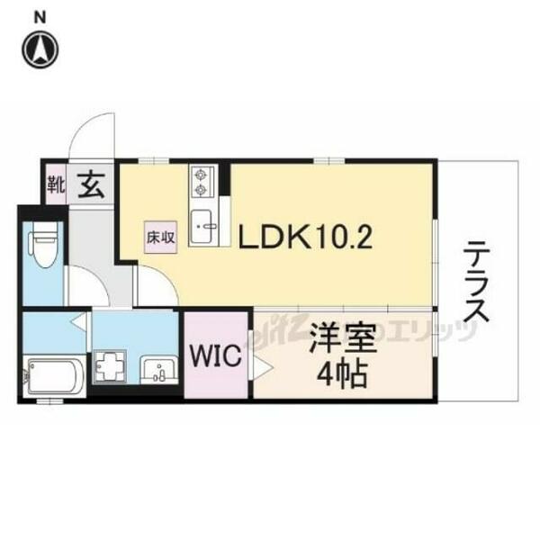 マノワール　シャルマン A101｜奈良県奈良市南魚屋町(賃貸アパート1LDK・1階・37.46㎡)の写真 その2