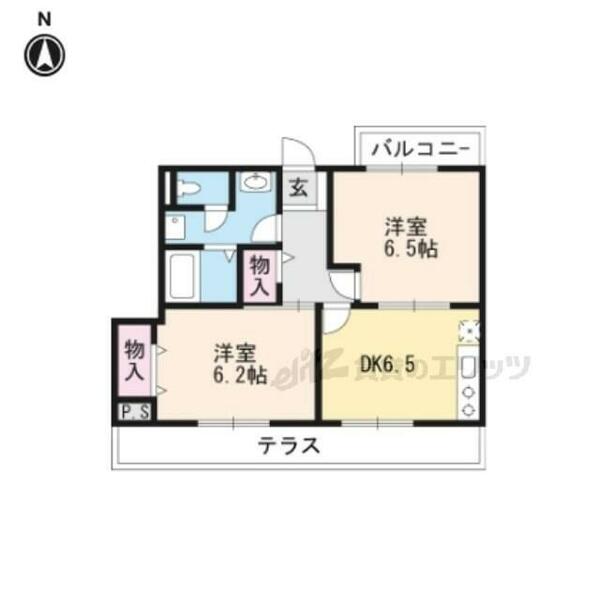 滋賀県大津市和邇南浜(賃貸アパート2DK・1階・47.34㎡)の写真 その2