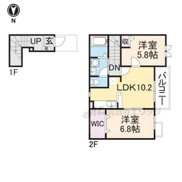 奈良県桜井市大字三輪(賃貸アパート2LDK・2階・55.78㎡)の写真 その2