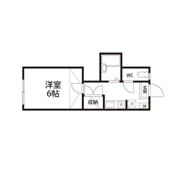 パレス中山 105｜宮城県仙台市青葉区中山５丁目(賃貸アパート1K・1階・20.27㎡)の写真 その2