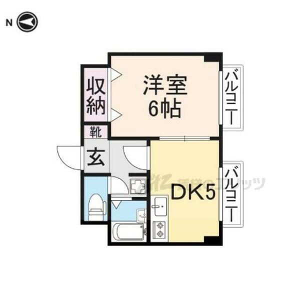 フォンティーヌ香里園 303｜大阪府枚方市香里園山之手町(賃貸マンション1DK・3階・27.68㎡)の写真 その2