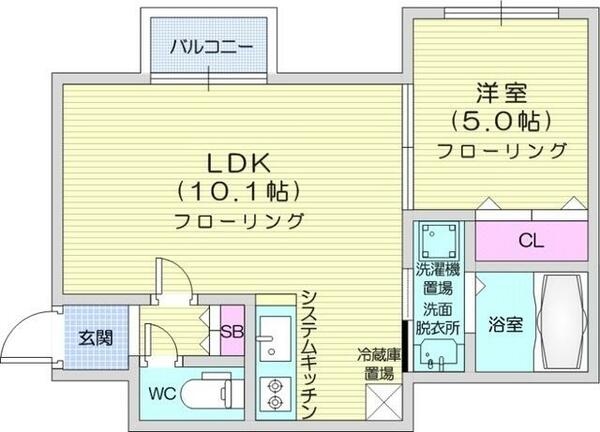 北海道札幌市中央区南二条西１２丁目(賃貸マンション1LDK・1階・34.71㎡)の写真 その2