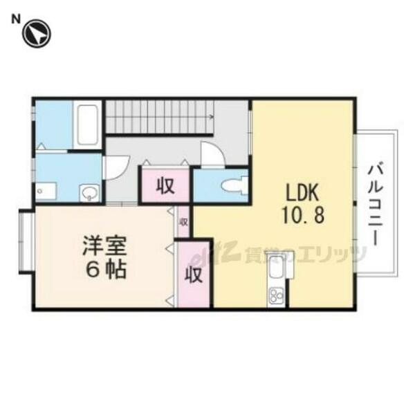 プレミール弥生Ａ棟 201｜滋賀県守山市今宿４丁目(賃貸アパート1LDK・2階・51.14㎡)の写真 その2