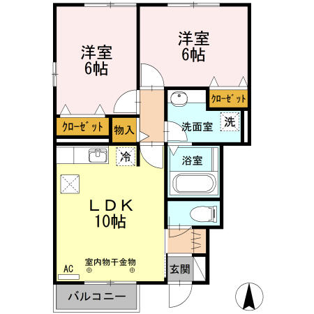 同じ建物の物件間取り写真 - ID:222016597179