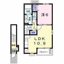 ソレアード 204 ｜ 千葉県八千代市萱田町（賃貸アパート1LDK・2階・44.39㎡） その2