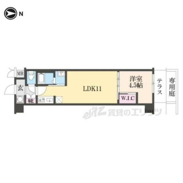 スワンズ京都東寺ガーデン 110｜京都府京都市南区八条源町(賃貸マンション1LDK・1階・35.49㎡)の写真 その2