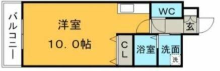 リード中央町｜福岡県久留米市小頭町(賃貸マンション1R・13階・25.07㎡)の写真 その2