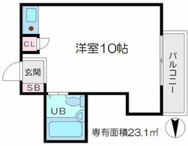 大阪府大阪市北区本庄東２丁目（賃貸マンション1R・4階・23.00㎡） その2