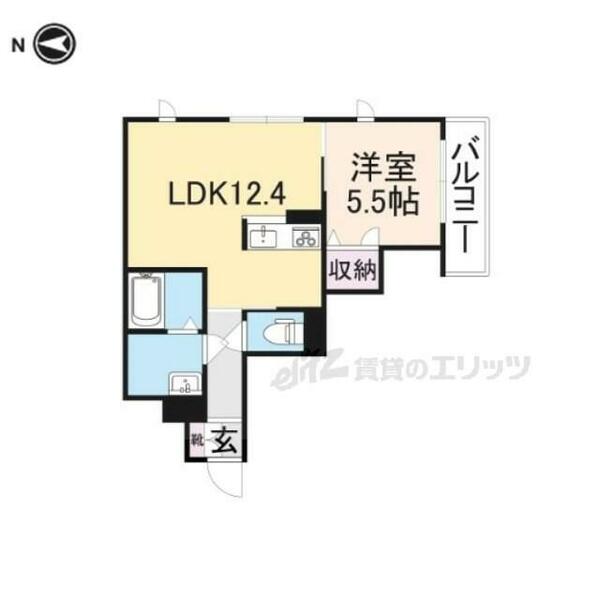 奈良県奈良市南登美ヶ丘(賃貸アパート1LDK・2階・43.87㎡)の写真 その2