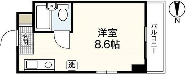 コーポラス岡本｜広島県広島市安佐南区祇園６丁目(賃貸マンション1R・3階・18.90㎡)の写真 その2