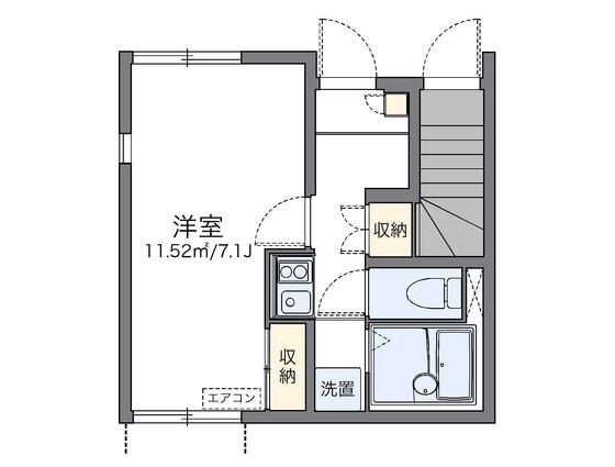 レオネクストＴＥＮＪＩＮ｜広島県広島市安佐南区西原４丁目(賃貸アパート1K・1階・21.90㎡)の写真 その2