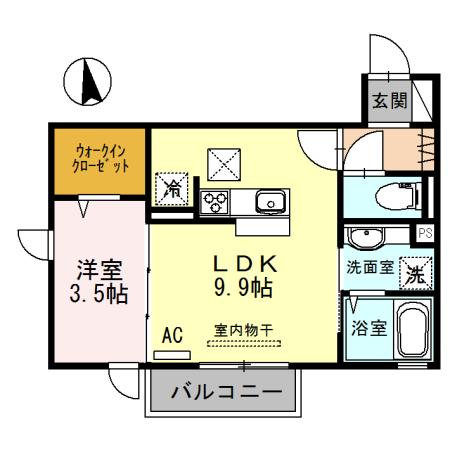 Ｖｉｌｌａ正門通Ａ 203｜兵庫県姫路市広畑区正門通２丁目(賃貸アパート1LDK・2階・34.76㎡)の写真 その2