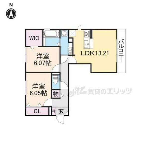 奈良県橿原市曽我町(賃貸アパート2LDK・3階・64.61㎡)の写真 その2