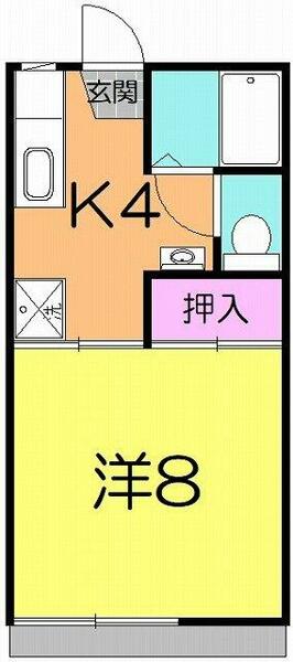 リバティーキャッスル 102｜宮城県仙台市太白区富沢１丁目(賃貸アパート1K・1階・24.70㎡)の写真 その2