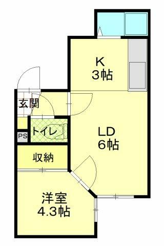 ホワイトハイツ 102｜北海道札幌市白石区中央二条１丁目(賃貸アパート1DK・1階・27.25㎡)の写真 その2