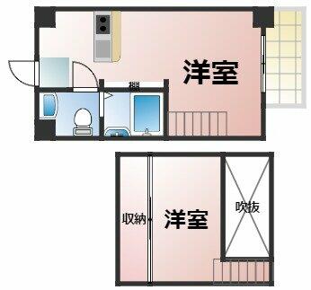 ボンボニエール｜大阪府大阪市生野区巽西２丁目(賃貸マンション2K・6階・38.31㎡)の写真 その2