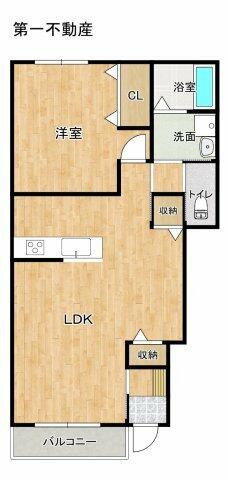 ＡＩ・Ｌａｎｄ 101｜兵庫県西脇市和田町(賃貸アパート1LDK・1階・48.18㎡)の写真 その2