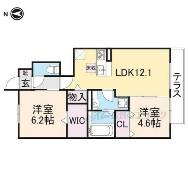 エスペランサ　ミヤマ 105｜奈良県橿原市新賀町(賃貸アパート2LDK・1階・55.27㎡)の写真 その1