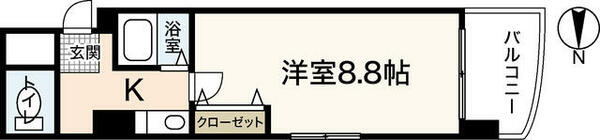 トーシン白島ビル｜広島県広島市中区東白島町(賃貸マンション1K・5階・23.57㎡)の写真 その2