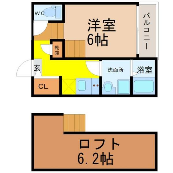 ｓｔａｇｅ荒畑｜愛知県名古屋市昭和区出口町２丁目(賃貸アパート1SK・2階・21.16㎡)の写真 その2