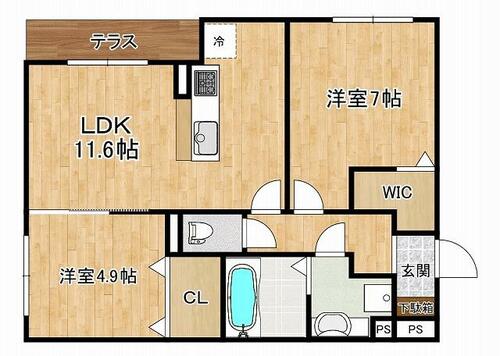 同じ建物の物件間取り写真 - ID:228049078198