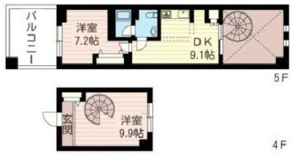 レジデンスシャルマン月島 436｜東京都中央区月島３丁目(賃貸マンション2DK・4階・57.98㎡)の写真 その2