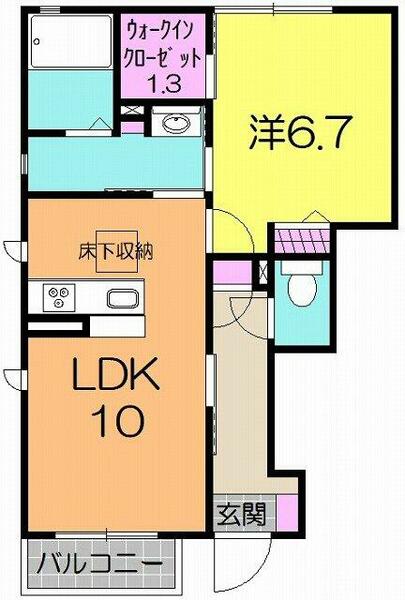 コーポ高橋ⅢＡ 101｜宮城県仙台市太白区泉崎２丁目(賃貸アパート1LDK・1階・44.07㎡)の写真 その2