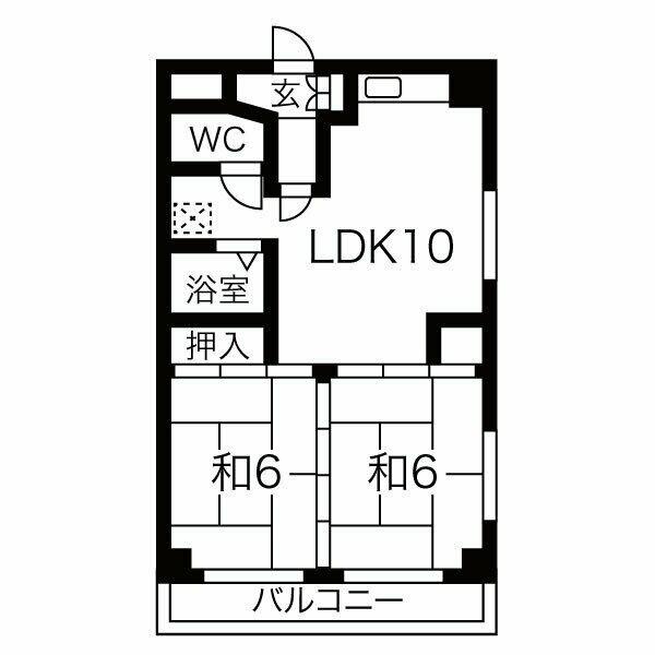 杉浦ビル 701｜愛知県名古屋市天白区平針南２丁目(賃貸マンション2LDK・7階・48.60㎡)の写真 その2